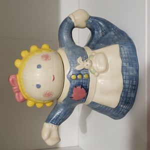 Rare Vintage Treasure Craft Rag Doll Blonde Girl Vintage 1990s Teapot 🫖🌞